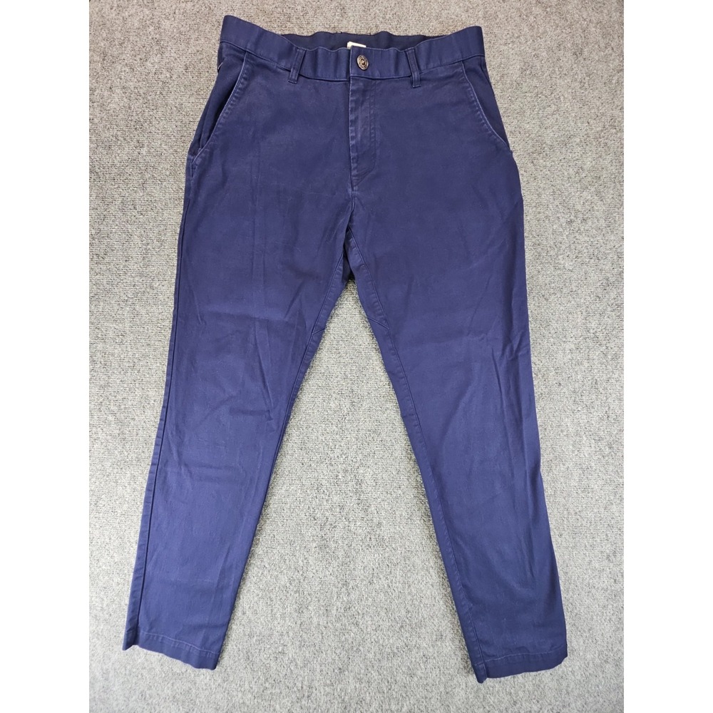Fabletics Men's Size 31 x 28 High Side Chino Pants Blue Excellent 1694